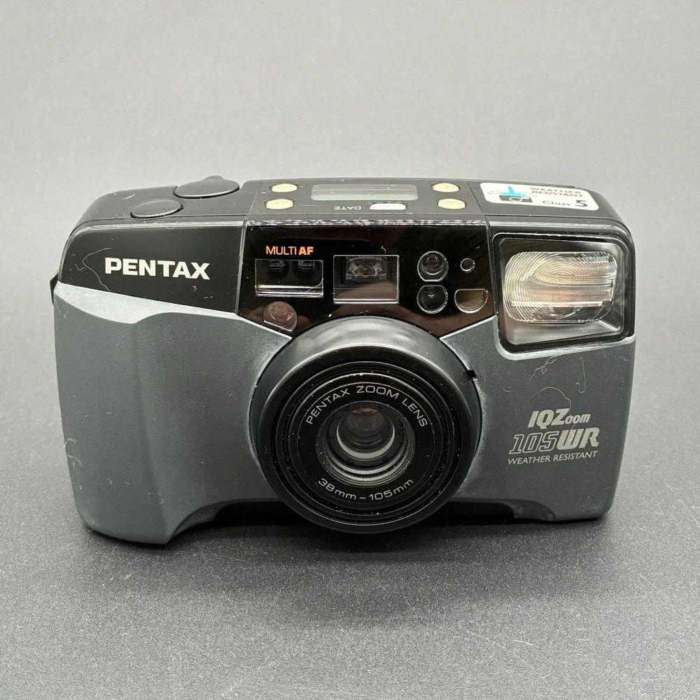 Vintage Pentax IQZoom 105WR 35mm Film Camera 38-105mm Water Resistant Tested